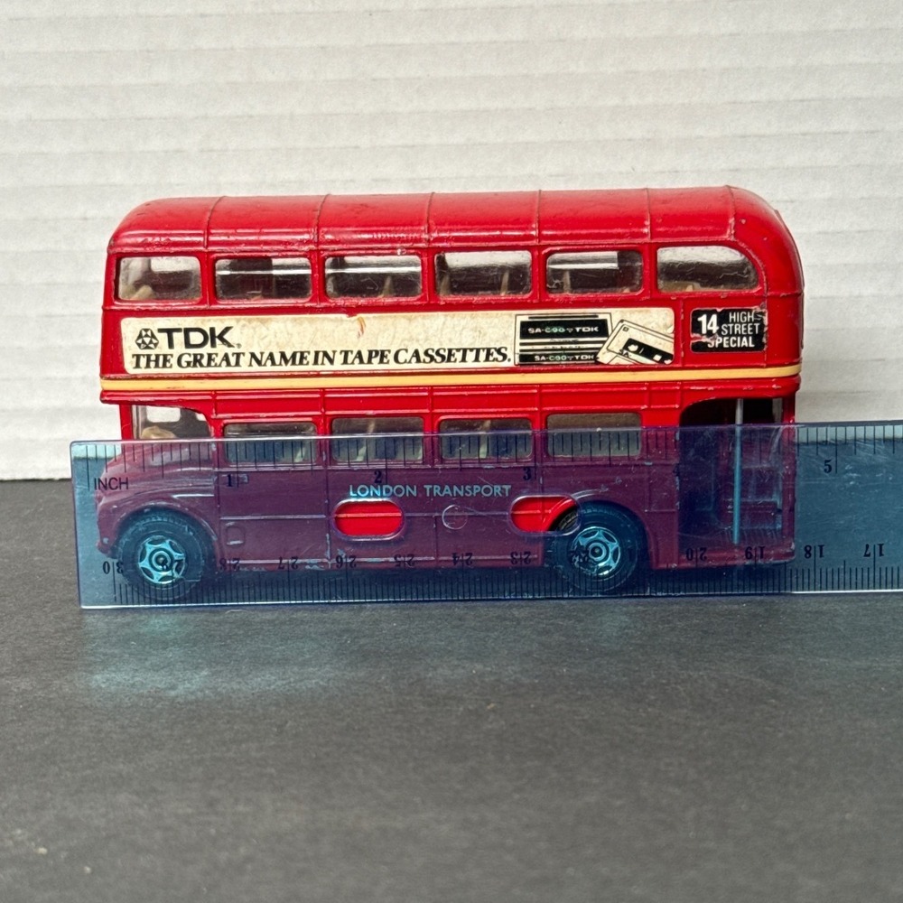 Corgi London Transport Routemaster Double Decker Bus Red Diecast TDK Ad Vintage